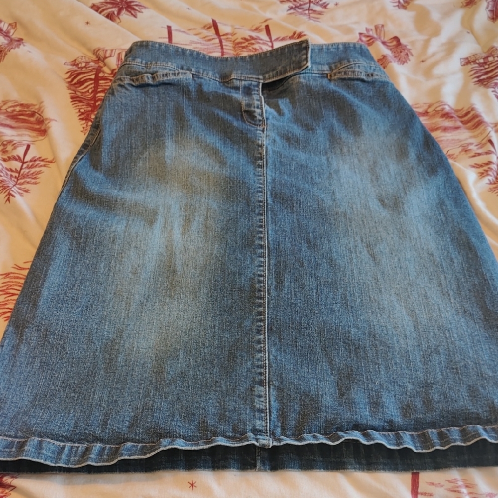 Halogen Classic Blue Denim A-Line Skirt